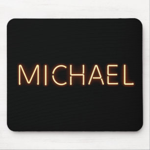Mousepad Michael Name em Luzes Neon brilhantes