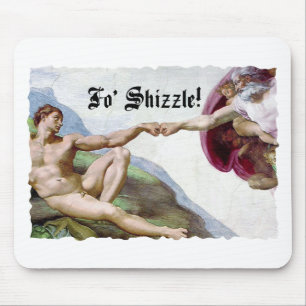 Mousepad Michelangelo Criação Do Homem Toquinho Para Dar Ce