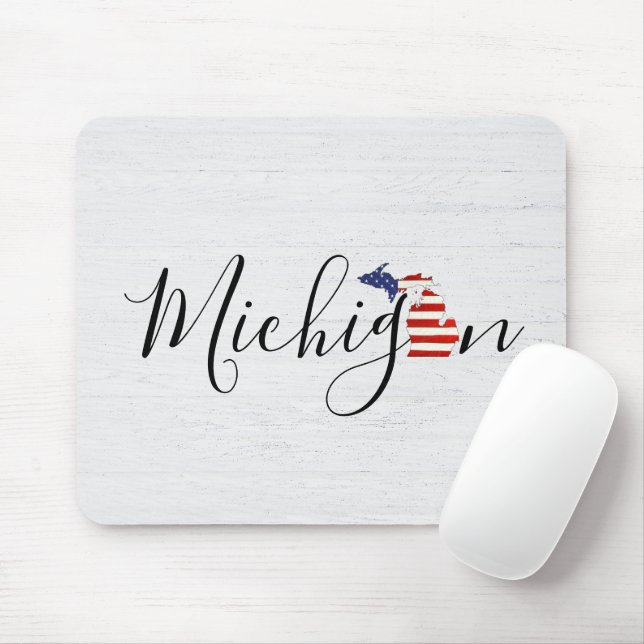 Mousepad Michigan com Flag Graphic (Com mouse)