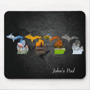 Mousepad Michigan Four Seasons On Rock