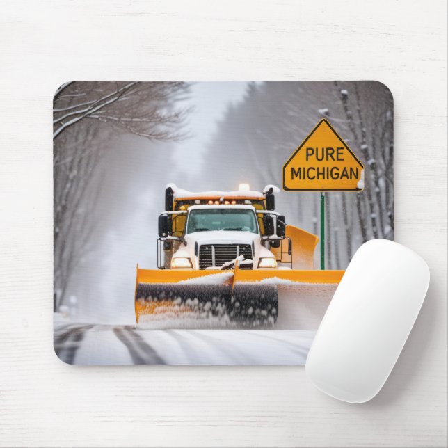 Mousepad Michigan Winter Snowplow (Com mouse)