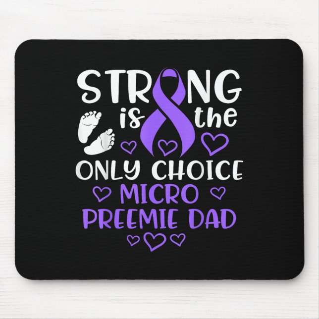 Mousepad Micro Pré-termo Nicu Novo Pai Forte Nascimento Pre (Frente)