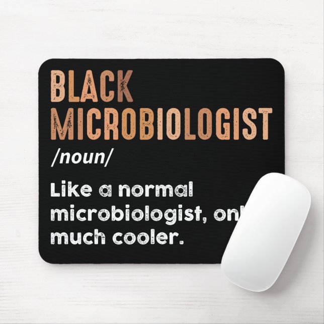 Mousepad Microbiólogo Negro Microbiologia Funny Definition  (Com mouse)