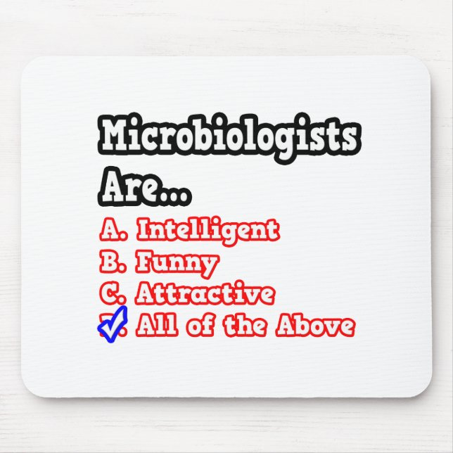 Mousepad Microbiólogo Quiz...Piada (Frente)