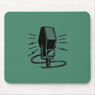 Mousepad Microfone antigo