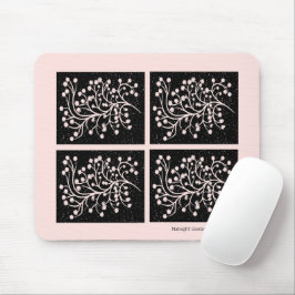 Mousepad Midnight Garden Line Soft Pink