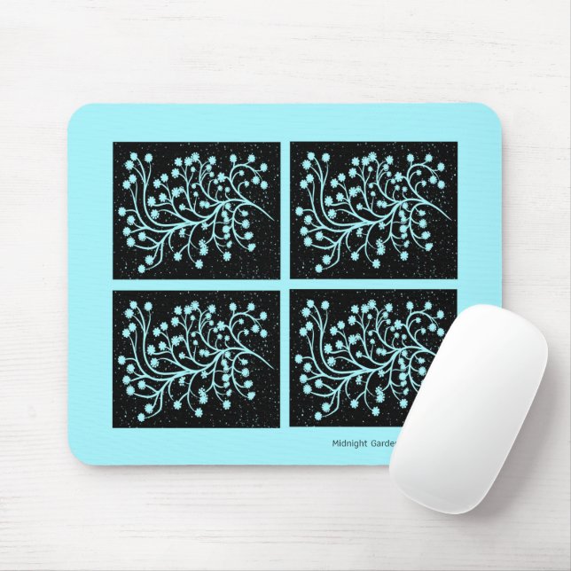 Mousepad Midnight Garden Line Turquoise Mist (Com mouse)