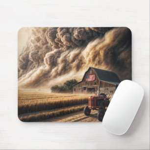 Mousepad Midwest Plains Fazenda em uma tempestade de poeira