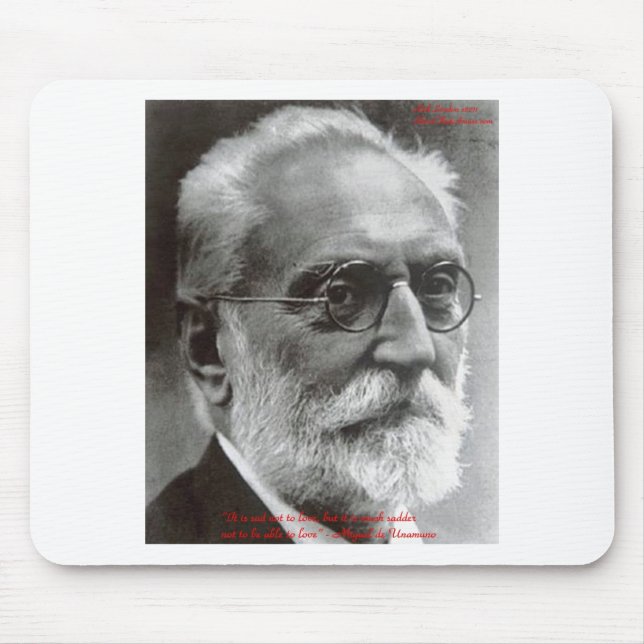 Mousepad Miguel de Unamuno Pode Amar Presentes E Cartões De (Frente)