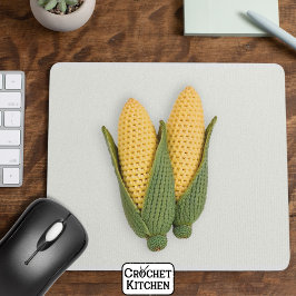 Mousepad Milho moderno de crochê de vovó quitante
