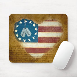 Mousepad Militares Obrigado Sinalizador do Coração