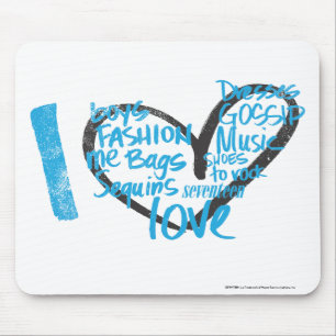 Mousepad Mim Aqua dos grafites do coração
