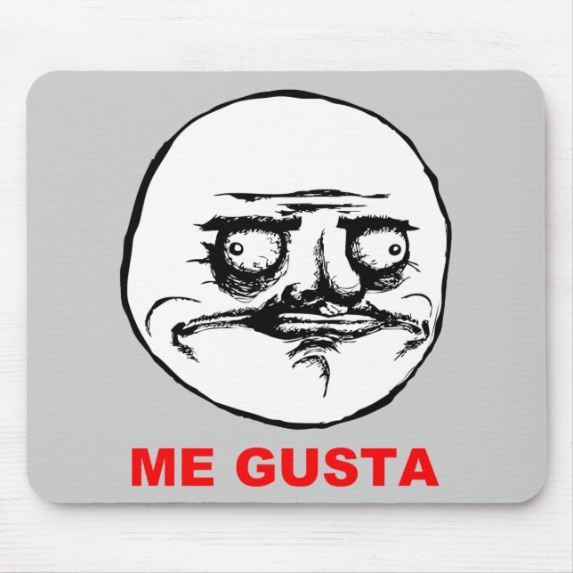 Mousepad Mim cara Meme da raiva de Gusta (Frente)