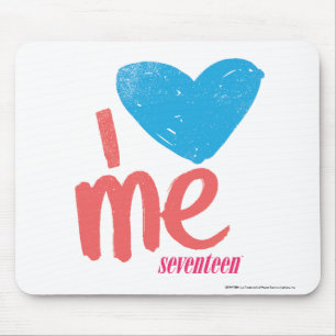 Mousepad Mim coração mim Aqua/rosa