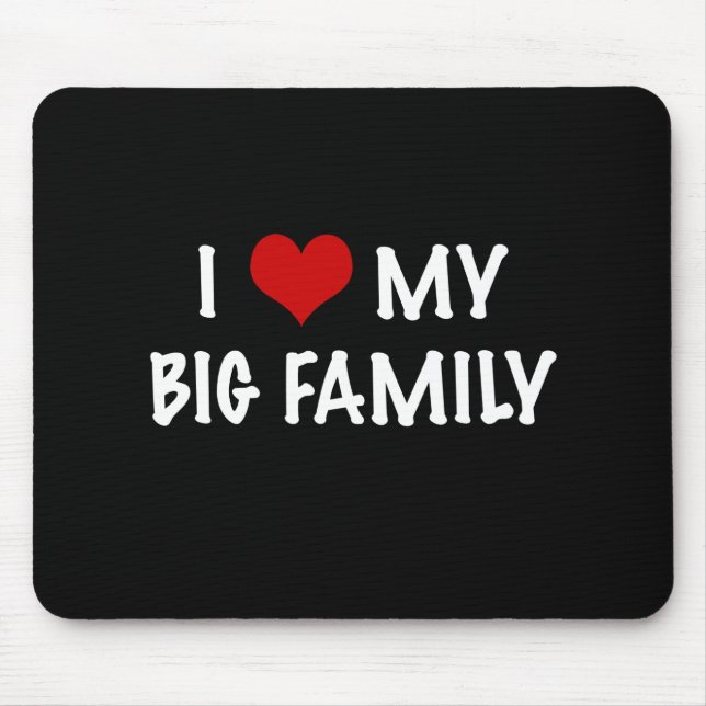 Mousepad Mim coração minha família grande (Frente)