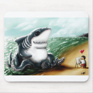 Mousepad Mim coração você Sharktopus