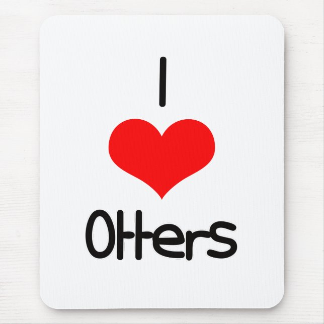 Mousepad Mim lontras do coração (amor) (Frente)