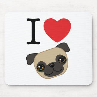 Mousepad Mim Pugs da jovem corça do coração