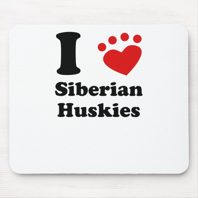 Mousepad Mim roucos Siberian do coração (Frente)