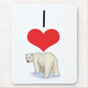 Mousepad Mim ursos polares do coração (amor)