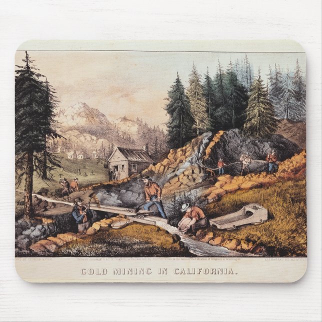 Mousepad Mineração Dourado em Califórnia (Frente)