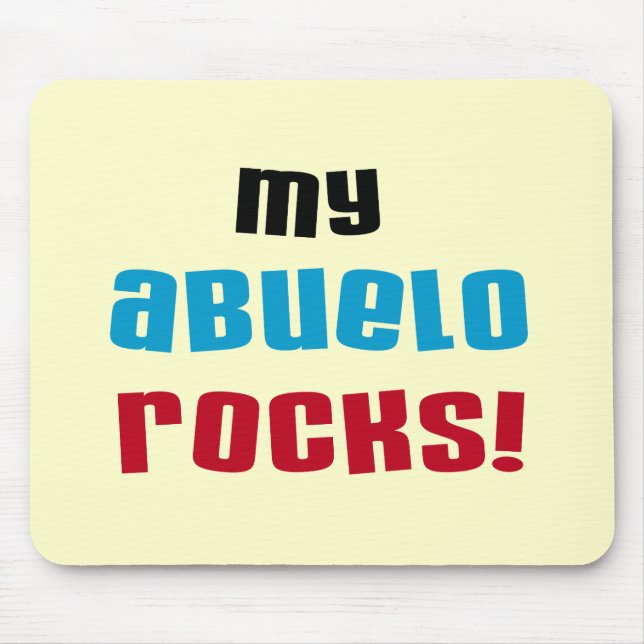 Mousepad Minha Abuelo Rocks T-shirts e presentes (Frente)