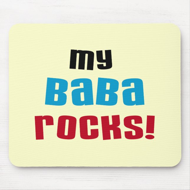Mousepad Minha Baba Rocks T-shirts e presentes (Frente)