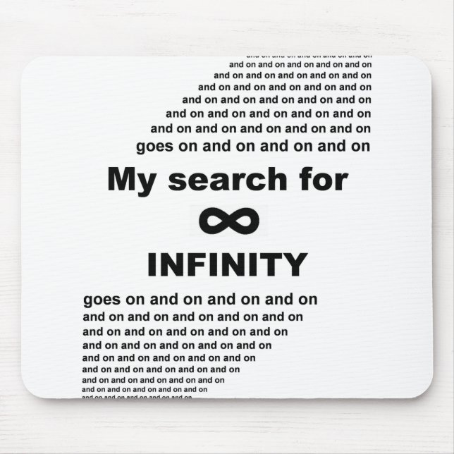 Mousepad Minha busca pelo infinito continua (Frente)