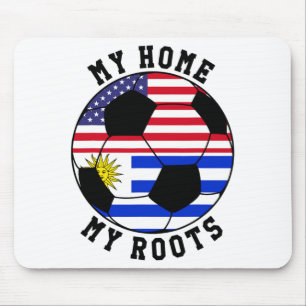 Mousepad Minha Casa Minhas Raízes Bandeira do Uruguai Camis