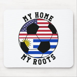 Mousepad Minha Casa Minhas Raízes Bandeira Uruguai Futebol 