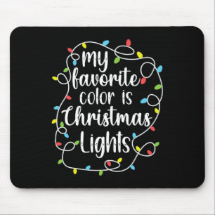 Mousepad Minha Cor Preferida É Luzes De Natal