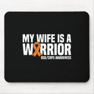 Mousepad Minha Esposa É Um Guerreiro Laranja Fita Awarene