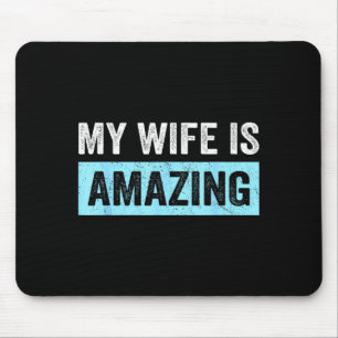 Mousepad Minha esposa esposa incrível marido engraçado home