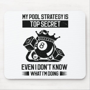 Mousepad Minha estratégia de Piscina é secreta até eu não s