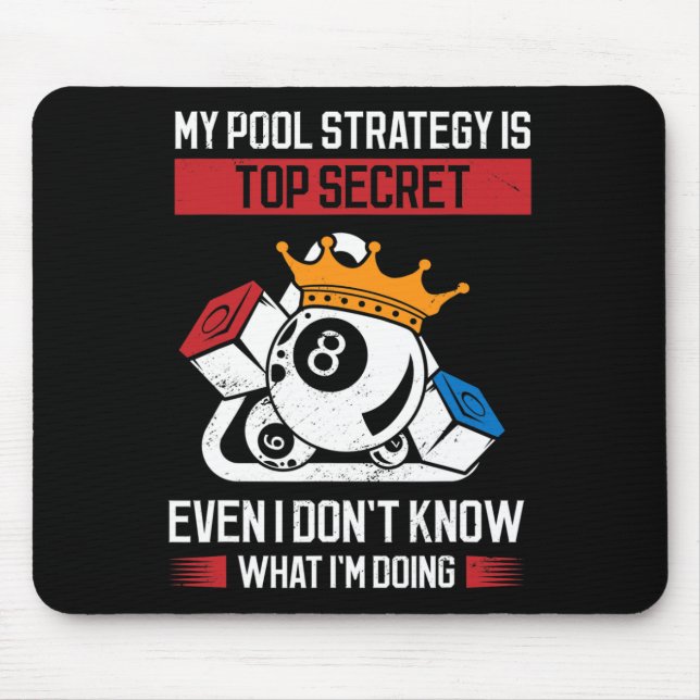 Mousepad Minha Estratégia De Piscina É Secreta, Mesmo Eu Nã (Frente)