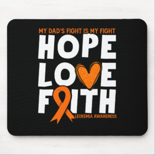 Mousepad Minha Luta De Pai É Minha Luta. Laranja Leucemia A