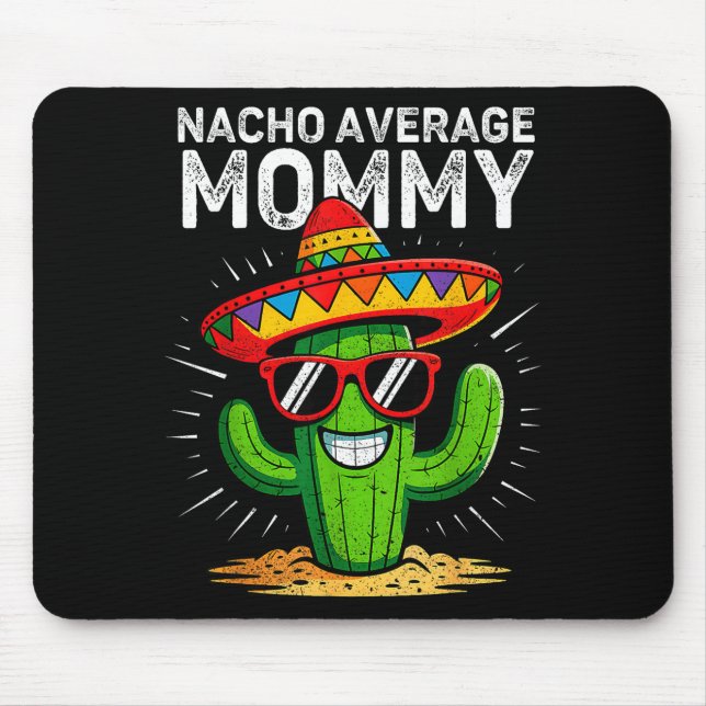 Mousepad Minha mãe não é qualquer uma, divertido cinco de m (Frente)