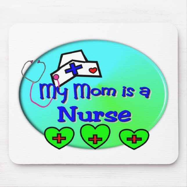 Mousepad "MINHA MAMÃ é uma enfermeira" para miúdos das (Frente)
