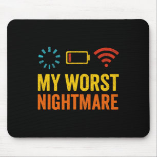 Mousepad Minha Noite Mais Assustadora - Humor de Nerd Gamer