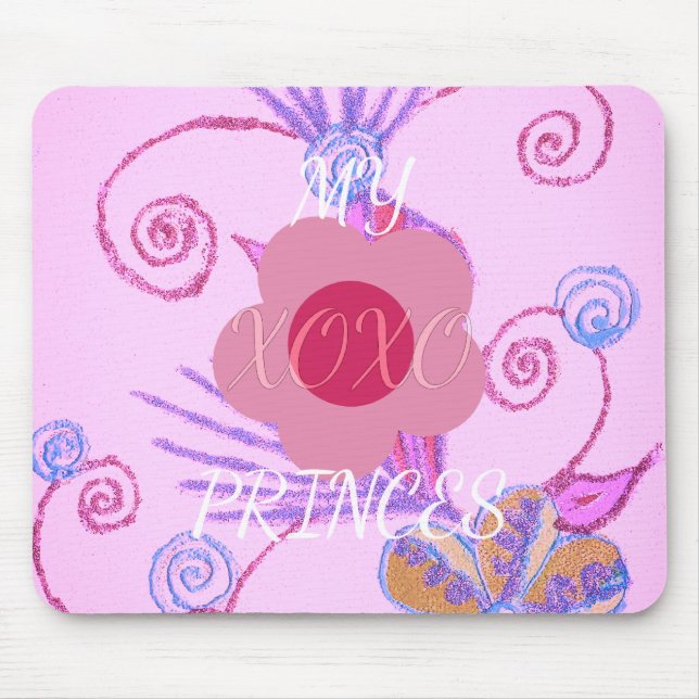 Mousepad Minha Pequena Princesa: Vetor Rosa Bebê Inspiracio (Frente)