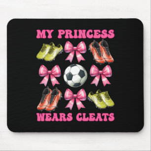 Mousepad Minha Princesa Usa Crachás Mãe de Futebol Mãe Dia 