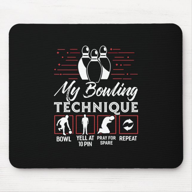 Mousepad Minha técnica de Boliche (Frente)