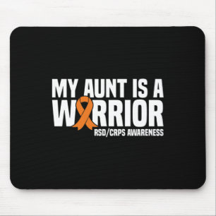 Mousepad Minha Tia É Um Guerreiro Laranja Fita Awarene