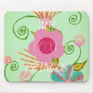 Mousepad Minha XOXO Pequena Princesa Floral Impressão