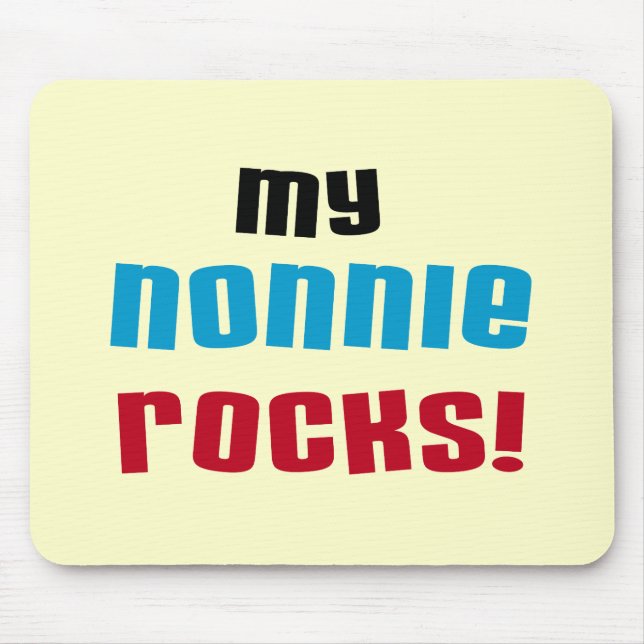 Mousepad Minhas camisetas e presentes de nonnie Rocks (Frente)