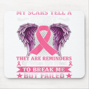 Mousepad Minhas cicatrizes dizem a uma história sobre a con