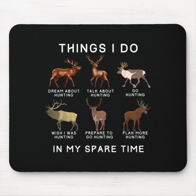Mousepad Minhas Coisas Tempo Livre Alce Veado (Frente)