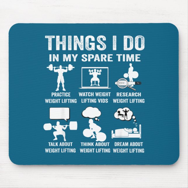Mousepad Minhas Coisas Tempo Livre Hobby Peso (Frente)