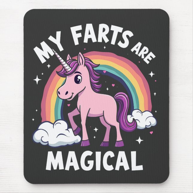 Mousepad Minhas Farinhas São Magicas, Engraçadas, Unicórnio (Frente)