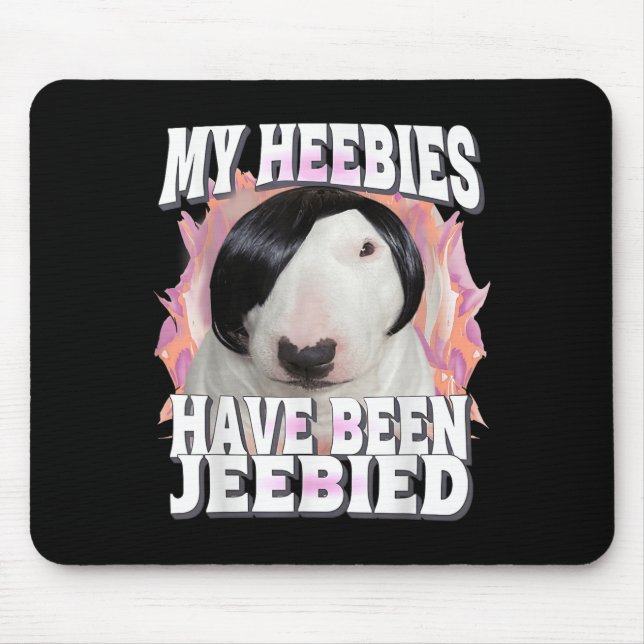 Mousepad Minhas Heebies Foram Julgadas Gen Z Engraçado Meme (Frente)